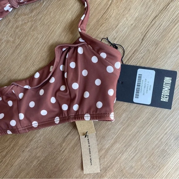 Reformation Betty Polka dot bikini top - Picture 3 of 6